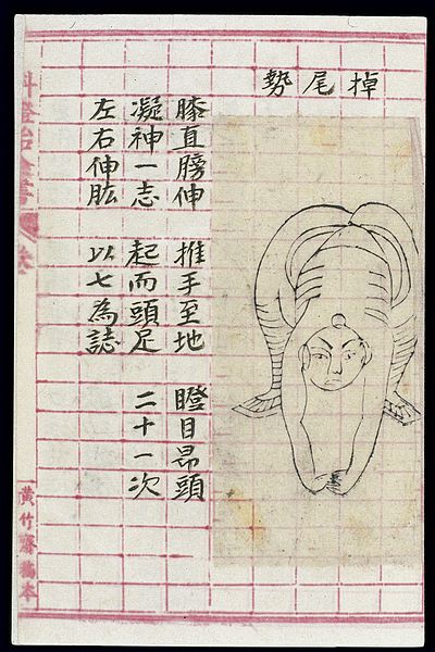 File:Chinese martial arts form; Wagging the tail Wellcome L0039807.jpg