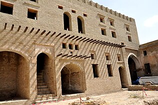 La citadelle d'Erbil, pendant les travaux de restauration de 2014.