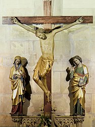 Calvary with crucifixion cross (15th-century)