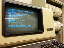 Monitor showing Colossal Cave Adventure