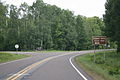 The entrance sign w:Copper Falls State Park on Wisconsin Highway 169.   This file was uploaded with Commonist.