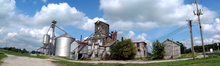 Abandoned grain elevators at Corwin, Indiana Corwin, Indiana.png
