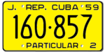Cuba license plate 1959J graphic.png