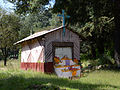 Storage shack with altar for the dead on a farm in the Lerma municipality in the State of Mexico