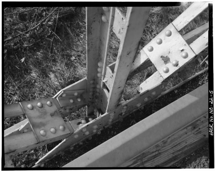 File:DETAIL, RIVET JOINT - Bridge No. 28, Spanning Flatt River at State Route 1004, Durham, Durham County, NC HAER NC,32-DURM.V,1-5.tif