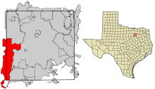 Dallas County Texas Incorporated Areas Grand Prairie highighted.svg