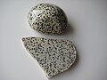 Dalmatian stone, polished and unpolished specimens.JPG