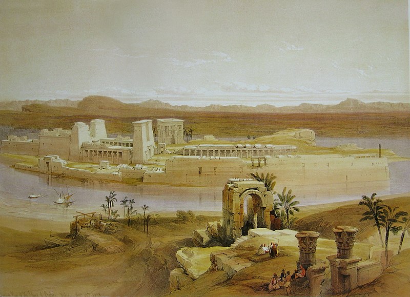 File:David Roberts Temple Island Philae.jpg