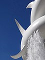 Detail of Porpoise Sculpture and Fountain - Waterfront Park - Kelowna - British Columbia - Canada (8008026500).jpg