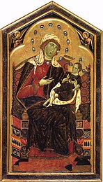 Madonna Galli-Dunn, ca. 1265, tempera en goud op paneel, 120 × 170 cm, Siena, Pinacoteca nazionale (inv. nr. 587)