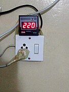 Digital voltage meter 2017 red LCD