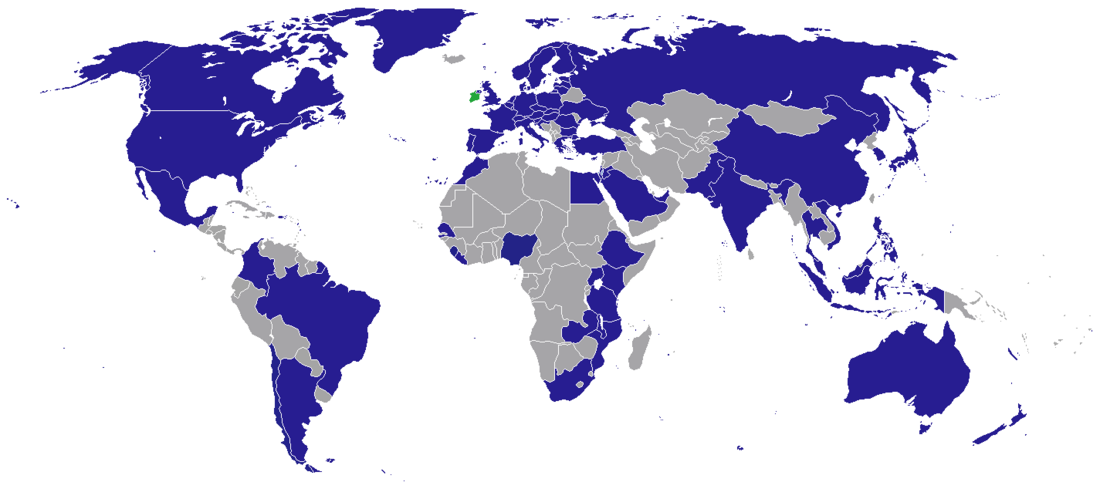 愛爾蘭駐外機構列表