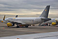 A Vueling plane at Barcelona.