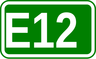 <span class="mw-page-title-main">European route E12</span> Road in trans-European E-road network