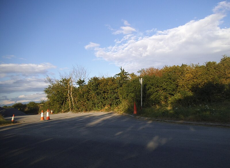 File:Exit from the parking area on the A5120, Westoning - geograph.org.uk - 5078486.jpg