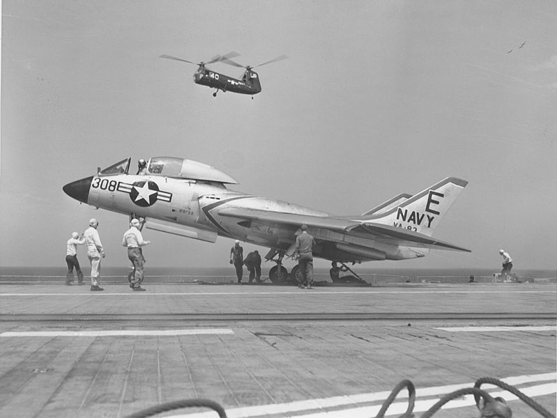 File:F7U-3M of VA-83 on USS Intrepid (CVA-11) in 1956.jpg