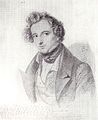 Felix Mendelssohn Bartholdy, pencil drawing by Eduard Bendemann