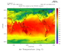 Representacion de la temperatura mondiala per un SIG