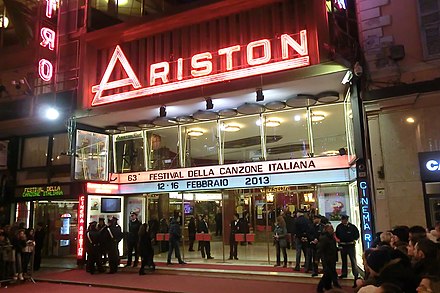The Teatro Ariston during the Sanremo Music Festival 2013