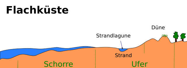 Grafik Aufbau einer Flachküste