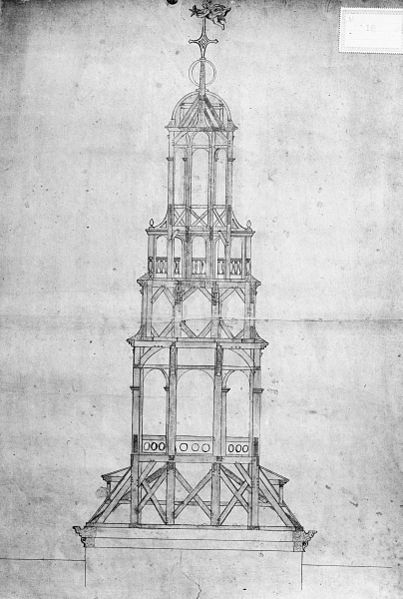 File:Foto constructietekening van toren raadhuis - Maastricht - 20147435 - RCE.jpg