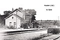 la Gare et sa passerelle en 1908