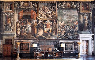 Parete della Sala dei Fasti Farnesiani (1560), Roma, Palazzo Farnese