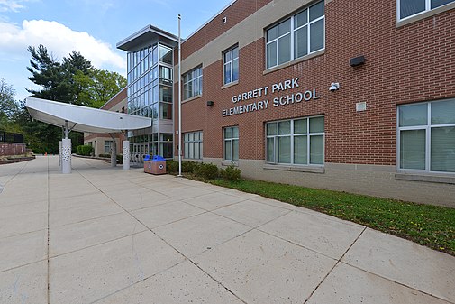 The entrance to Garrett Park ES in Garrett Park, MD