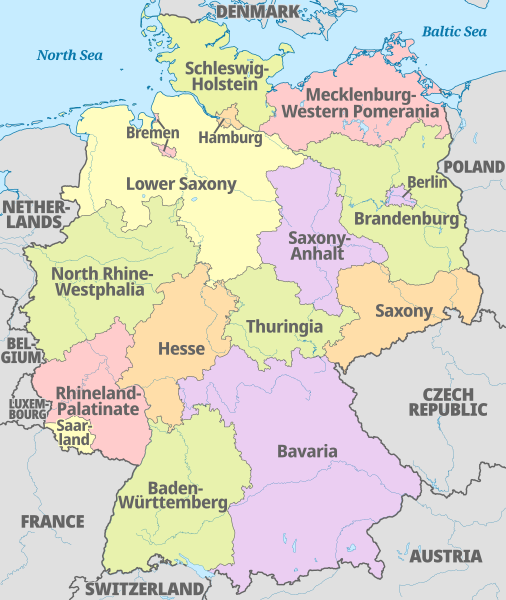 File:Germany, administrative divisions - en - colored, Noto font.svg