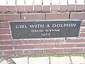 Girl with a Dolphin by David Wynne in March 2011 03 plauqe.jpg