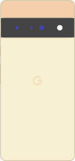 Diagram of a Pixel 6 smartphone in gold.