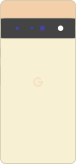 Diagram of a Pixel 6 smartphone in gold.