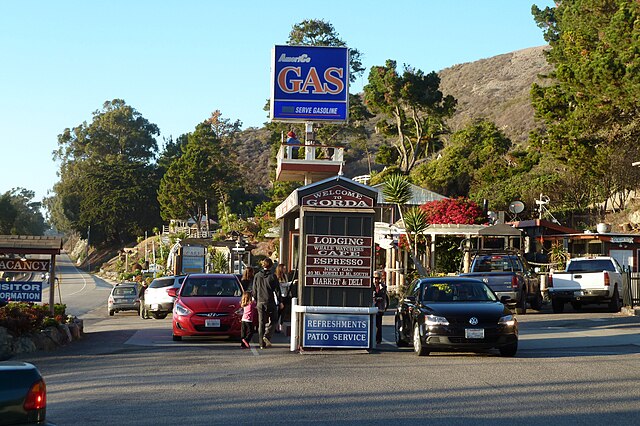 View of Gorda, one of the small clusters of services in Big Sur