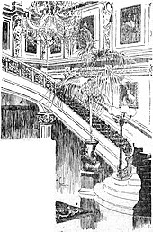 Caroline Astor's marble staircase at 841 Fifth Avenue Grand Staircase in Mrs. Astor's Mansion.jpg