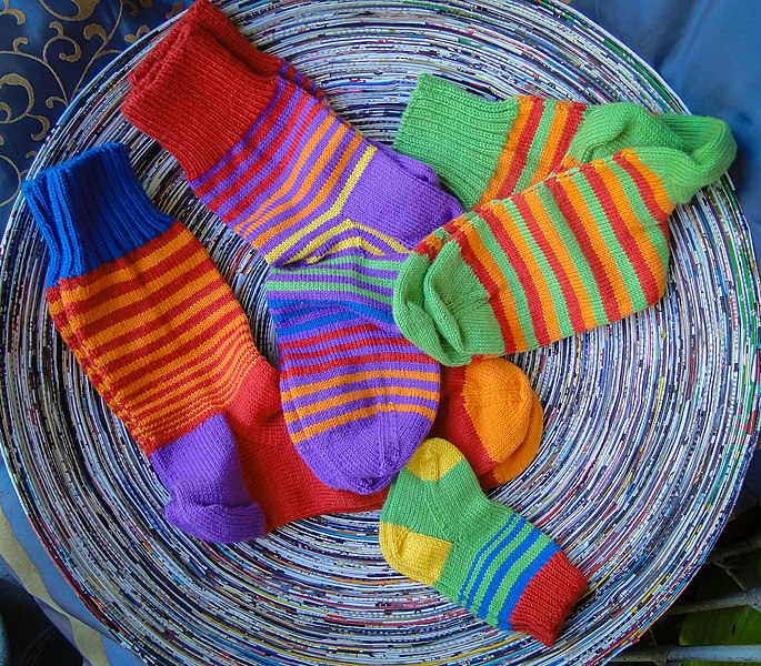 File:Hand knitted socks.jpg