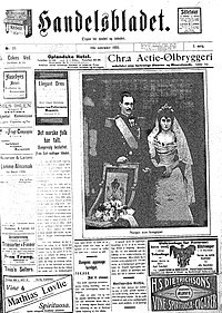Handelsbladet;forside 18 november 1905