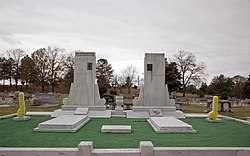 Tombe d'Hank et Audrey Williams à Montgomery, dans l'Alabama.