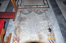 Robert Shirley ve Teresa Sampsonia'nın mezar taşı, S. Maria della Scala, Rome.png