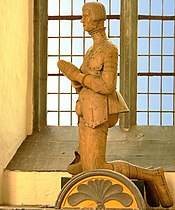 Дървена фигура на херцог Франц, на саркофага му в дворцовата капела Гифхорн