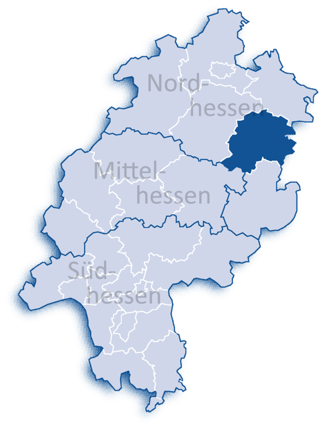 Poziția regiunii Districtul Hersfeld-Rotenburg  (Hersfeld-Rotenburg)