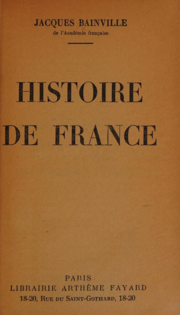 Vignette pour Histoire de France (Bainville)