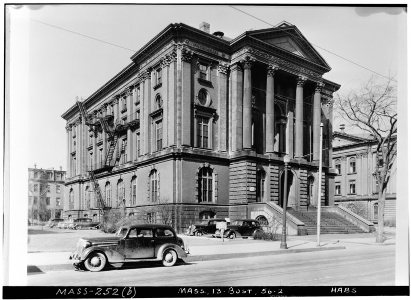 File:Historic American Buildings Survey Arthur C. Haskell, Photographer April 1, 1939 (b) EXT.- FRONT and SIDE, LOOKING NORTHEAST - M.I.T., Rogers Building, 491 Boylston Street, HABS MASS,13-BOST,56-2.tif