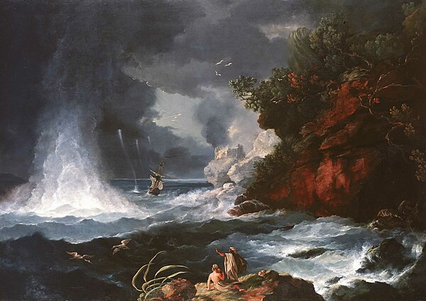 A View of Cape Stephens in Cook's Straits New Zealand with Waterspout, 1776