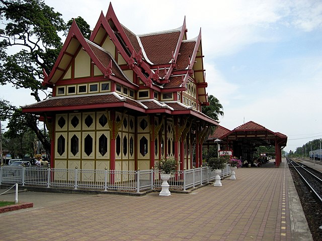 Hua Hin railway station, one of the most important stations on the Southern Line