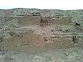 Muros construidos a base de adobes y adobitos correspondientes a la Huaca San Marcos en el sitio arqueológico de Maranga.