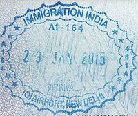 Үндістанға иммиграциялық кіру Stamp.jpg