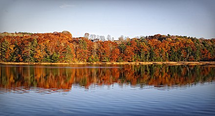 Indian summer foliage in Cumberland Foreside, near Yarmouth