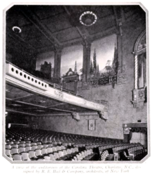 Interior of Carolina Theatre, 1927. Interior of Carolina Theatre. Charlotte, 1927.png
