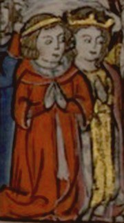 13th-century depiction of Conrad's marriage to Isabella