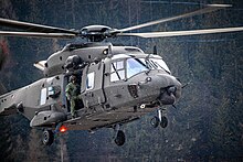 Italian NH90 in 2023 Italian Army - 5th Army Aviation Regiment "Rigel" NH90 helicopter during exercise Arctic Endeavour 2023.jpg